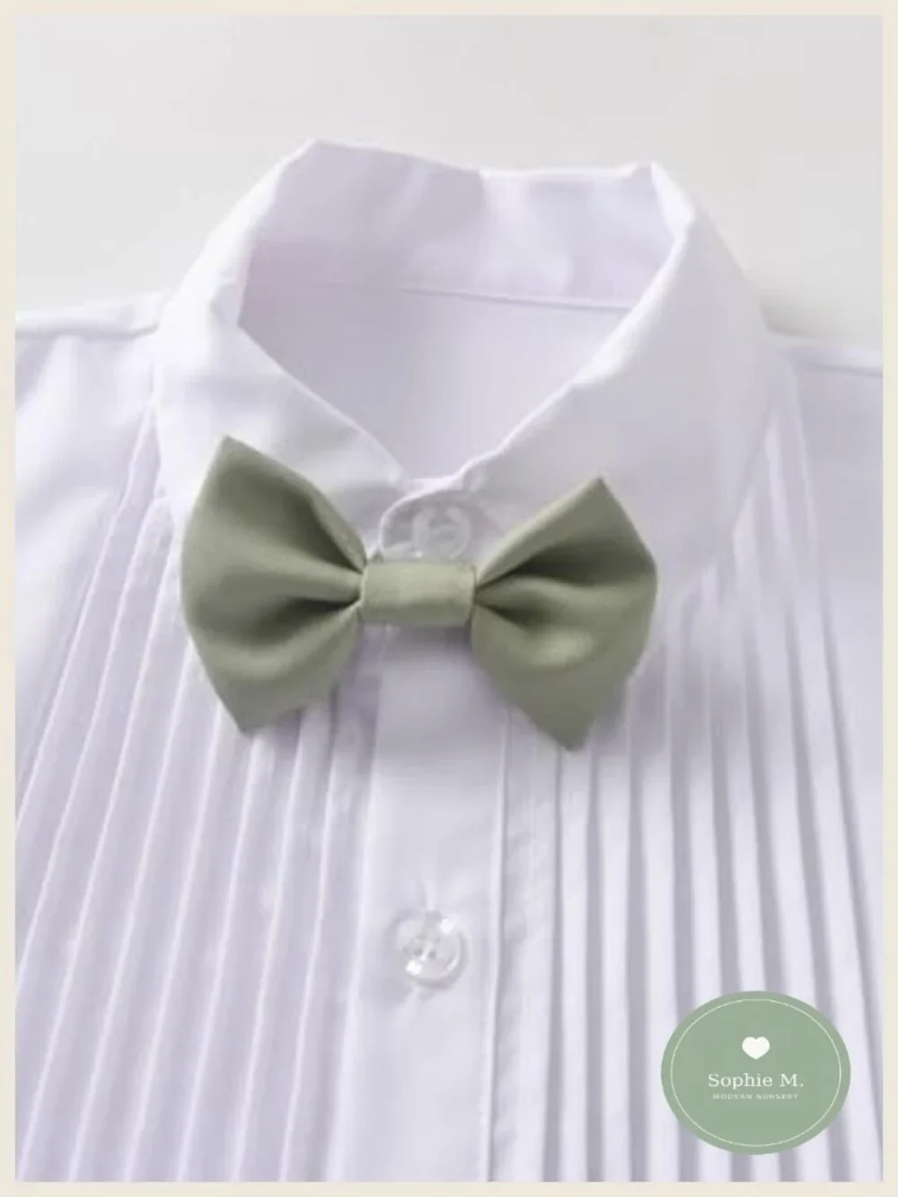Baby Boys Shorts Sets, Shirt+Shorts+Bow Tie+Suspenders, Polycotton Outfit, - Picture 4 of 6